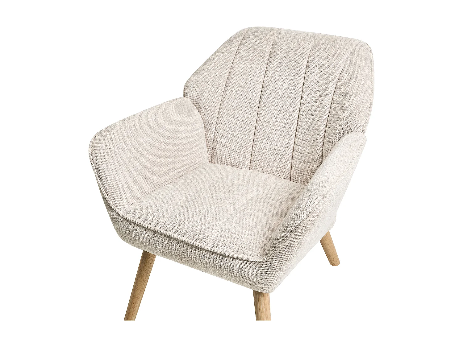 Armchair TORUD Fabric Light Beige