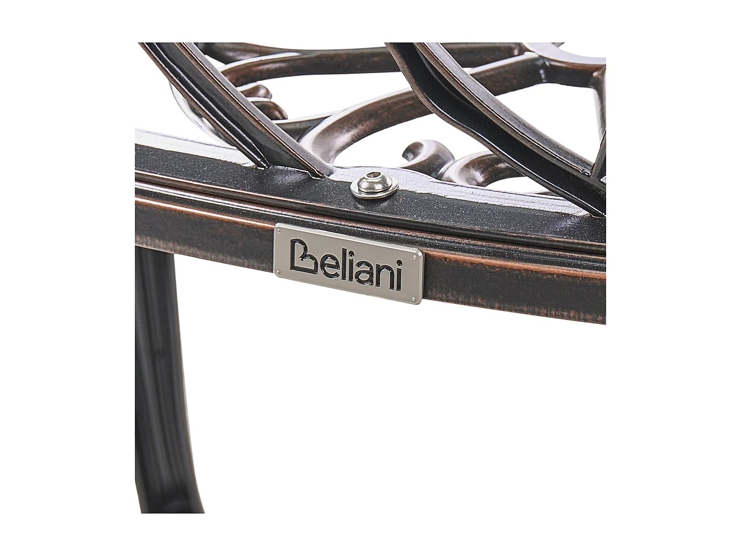 Banc de jardin PIURA 88 cm Métal Marron foncé