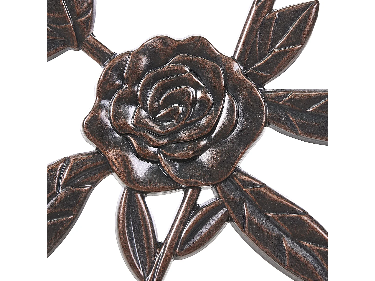 Banc de jardin PIURA 88 cm Métal Marron foncé