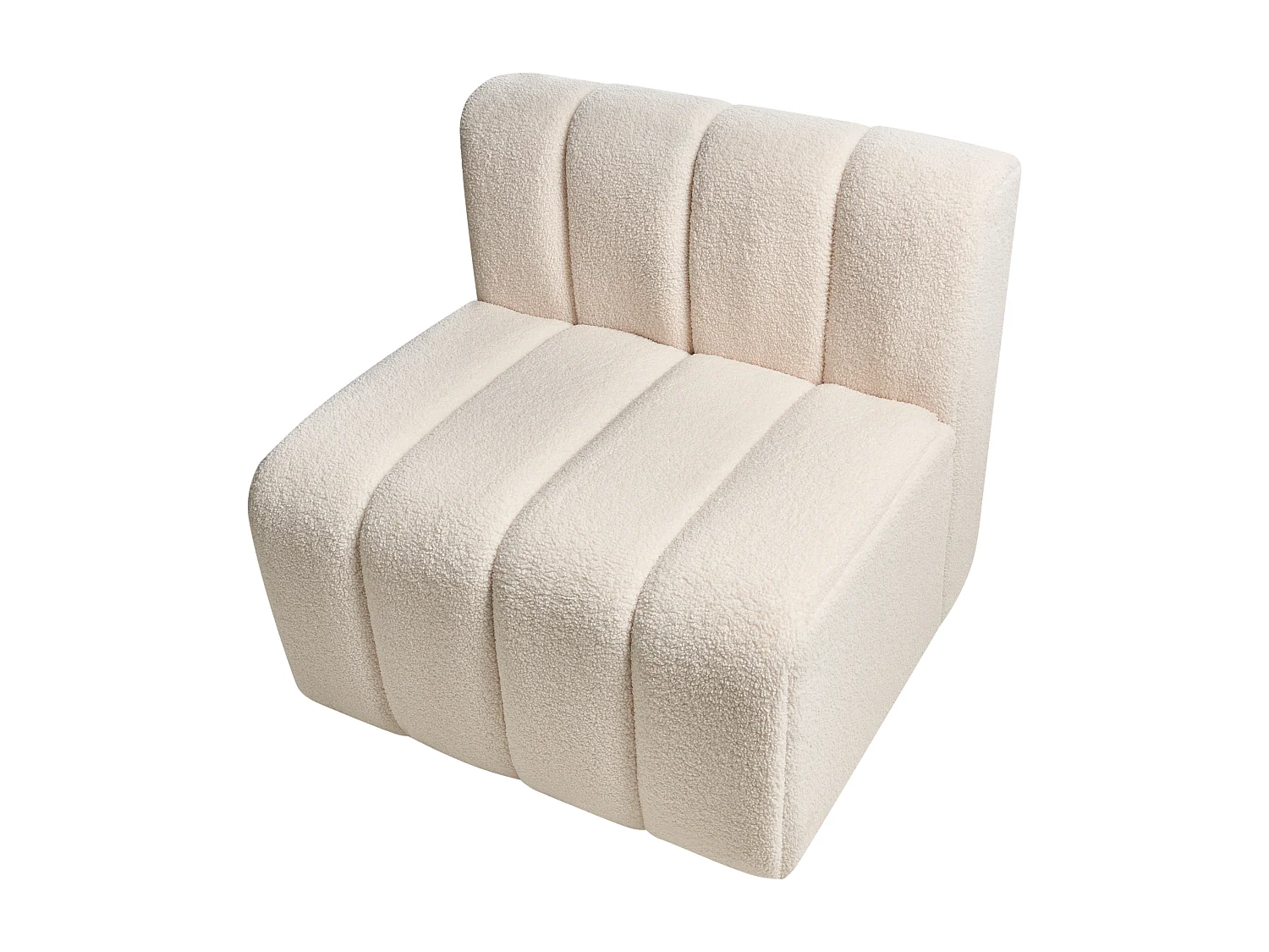 Fauteuil KAGE Bouclé Beige clair