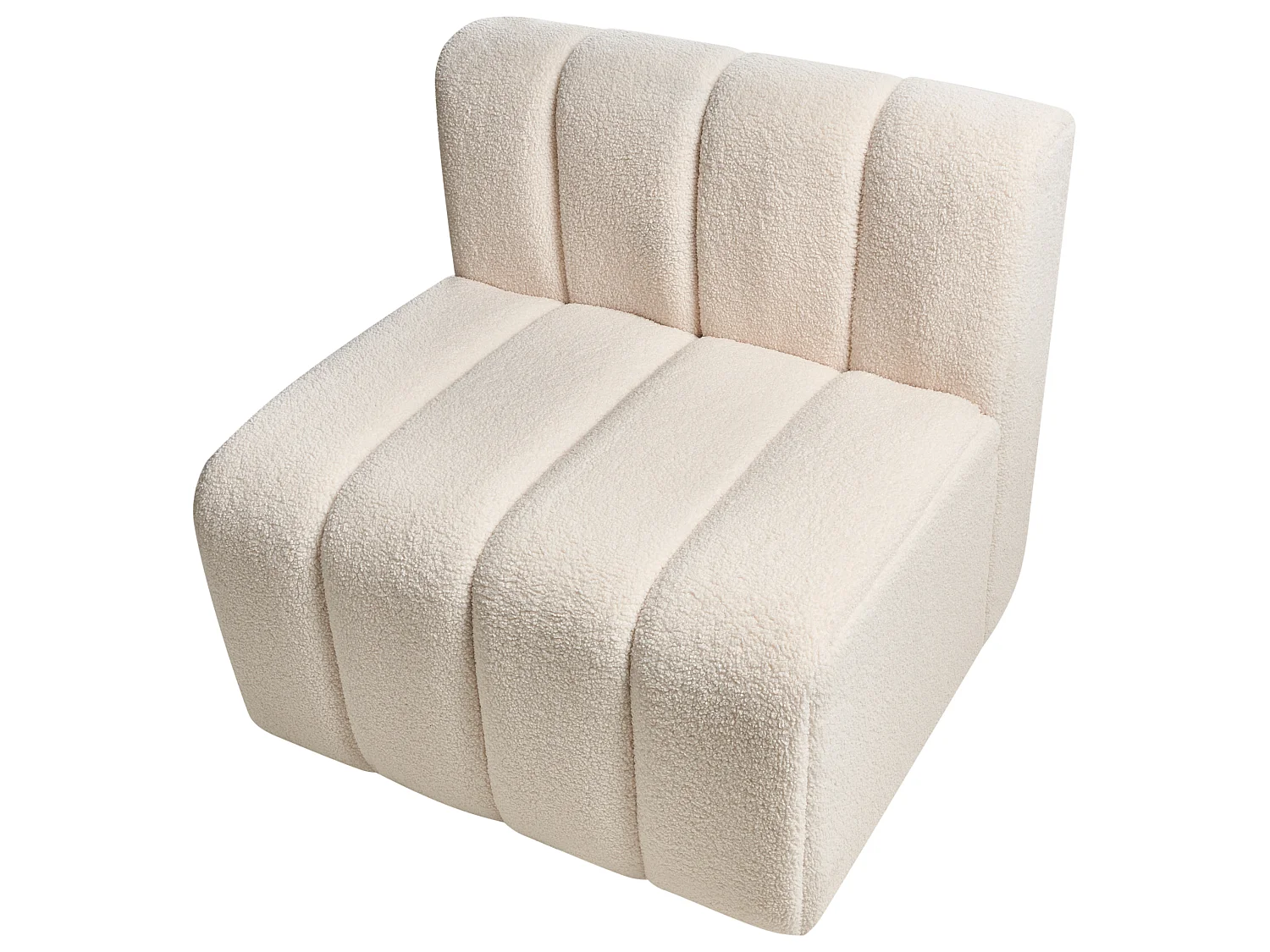Fauteuil KAGE Bouclé Beige clair