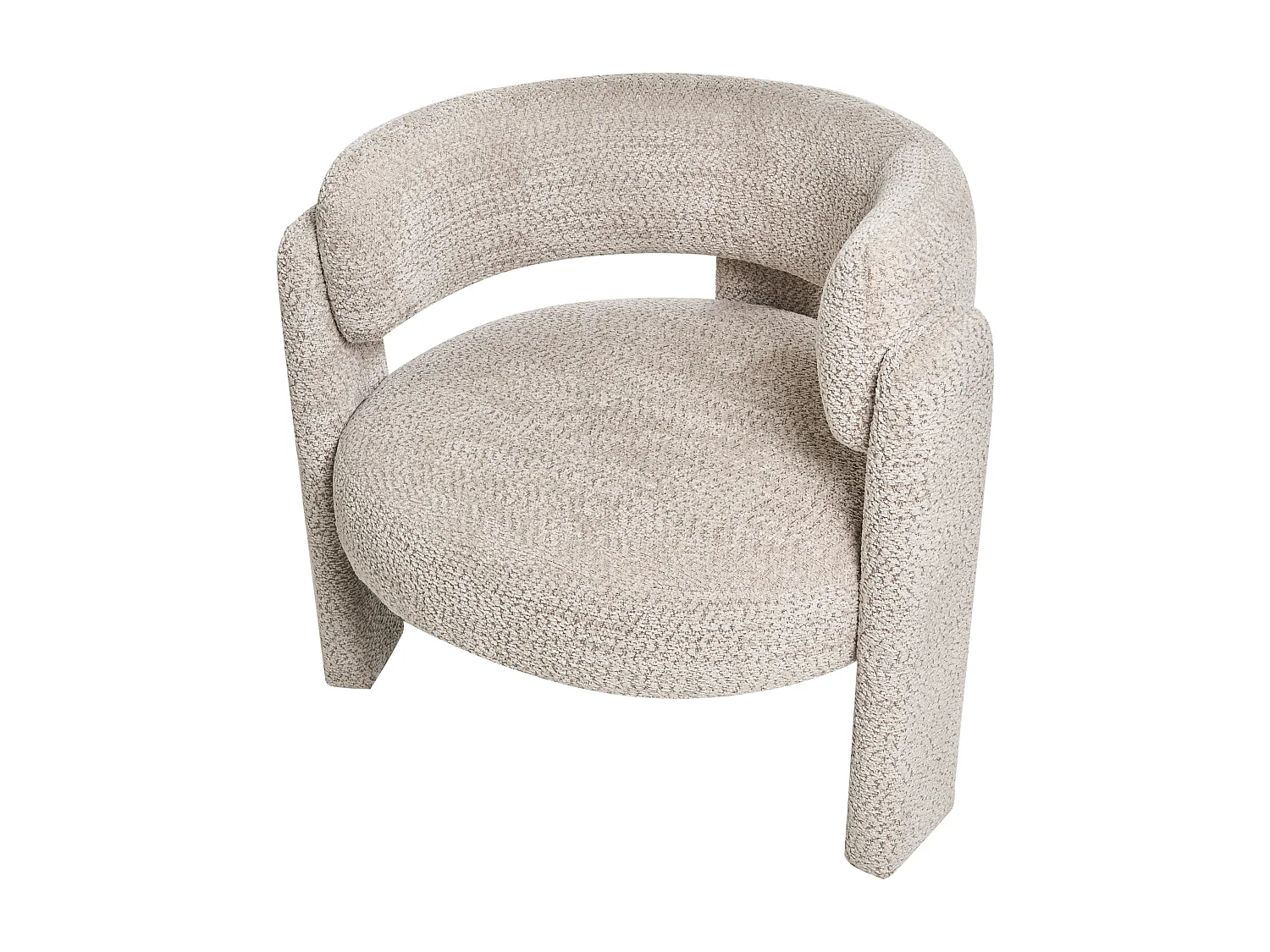 Fauteuil BUREA Tissu chenille Beige clair