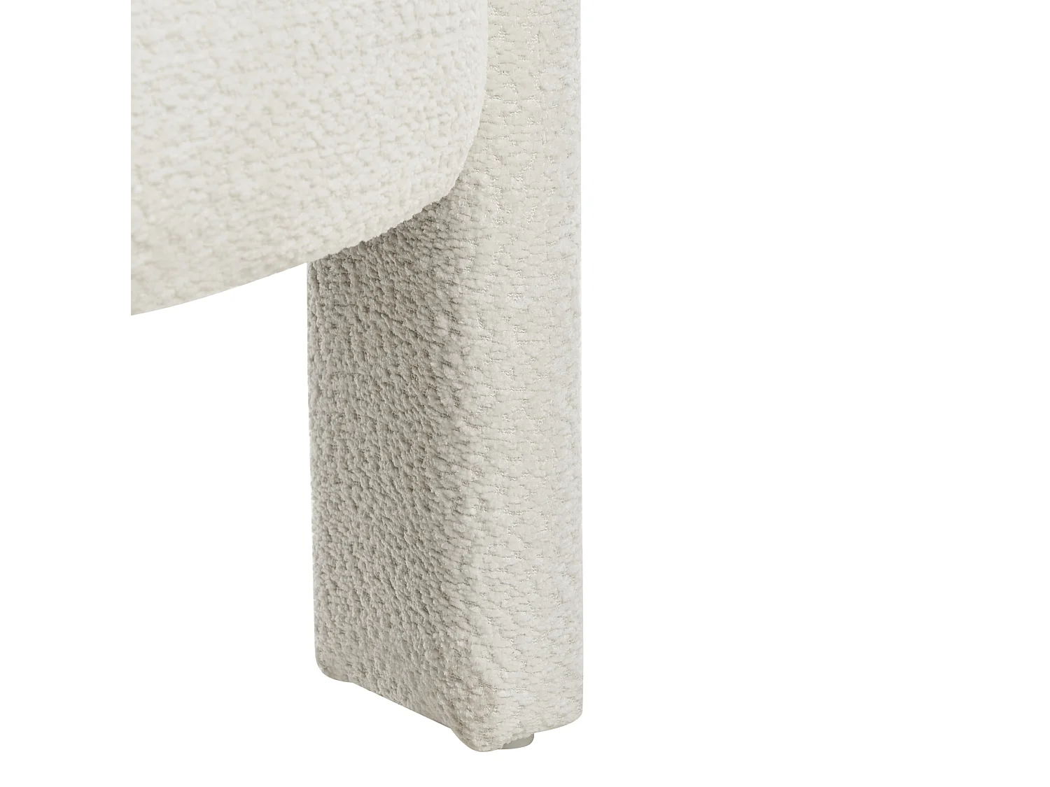 Fauteuil BUREA Tissu chenille Blanc cassé