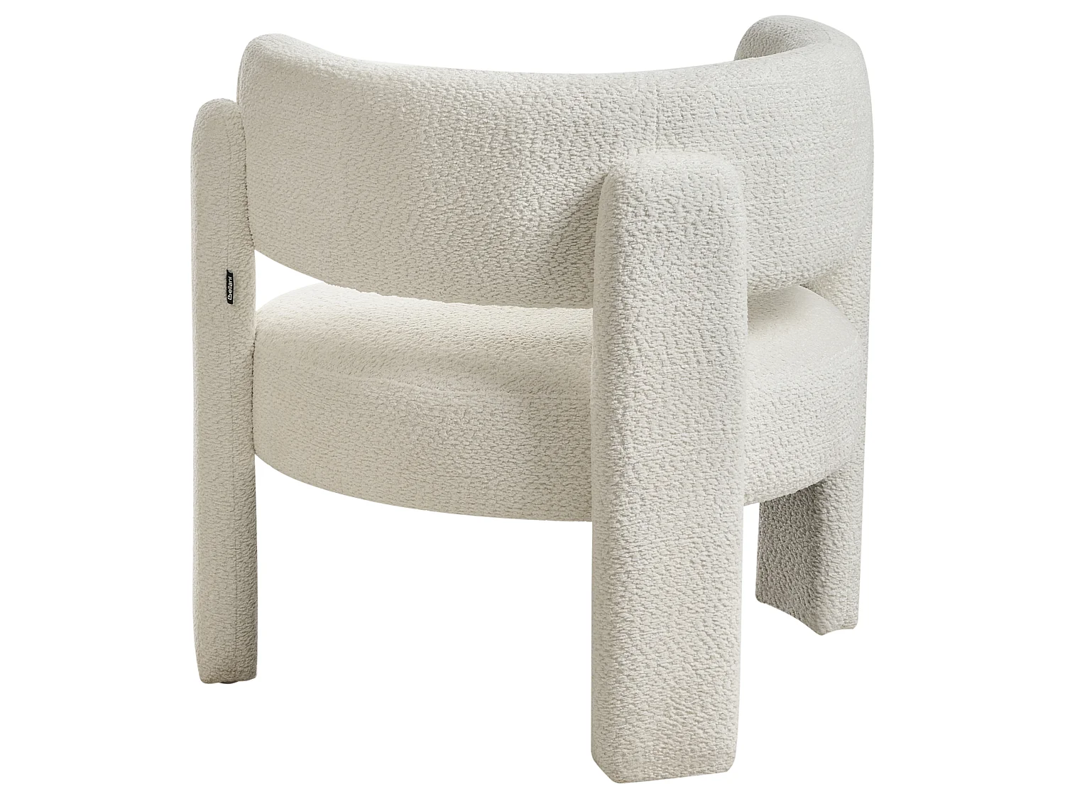 Fauteuil BUREA Tissu chenille Blanc cassé