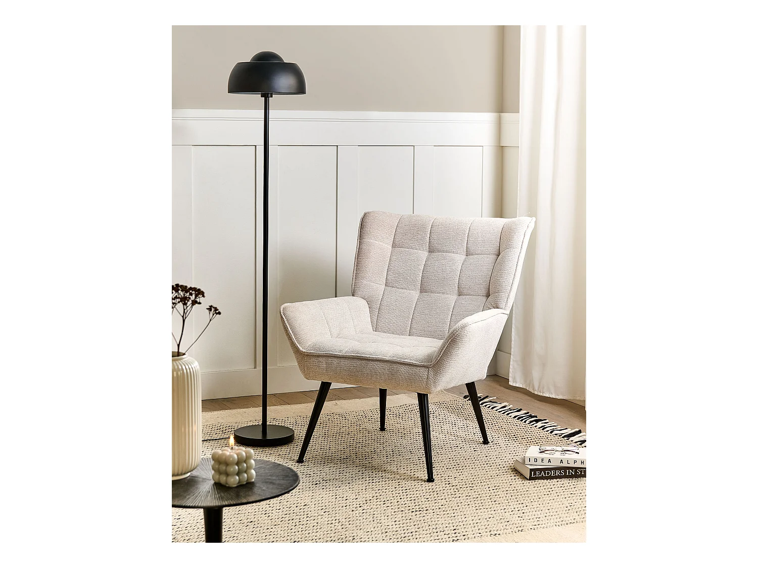 Fauteuil BELLINGMO Tissu Beige clair