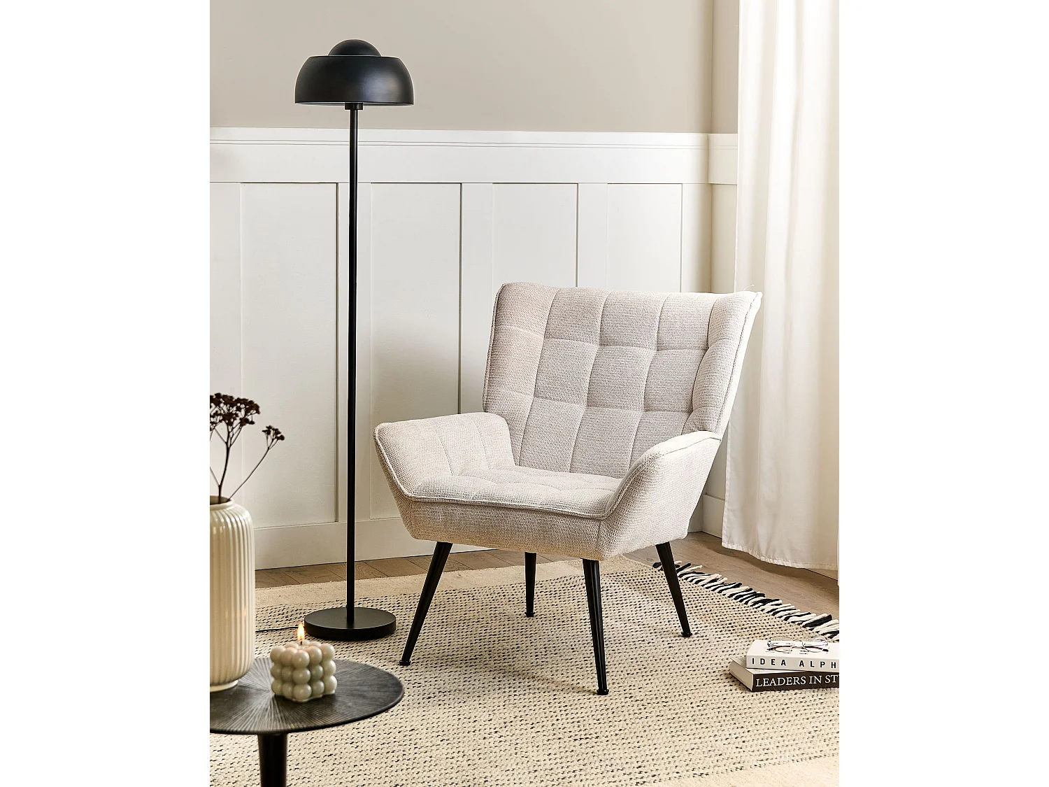 Fauteuil BELLINGMO Tissu Beige clair