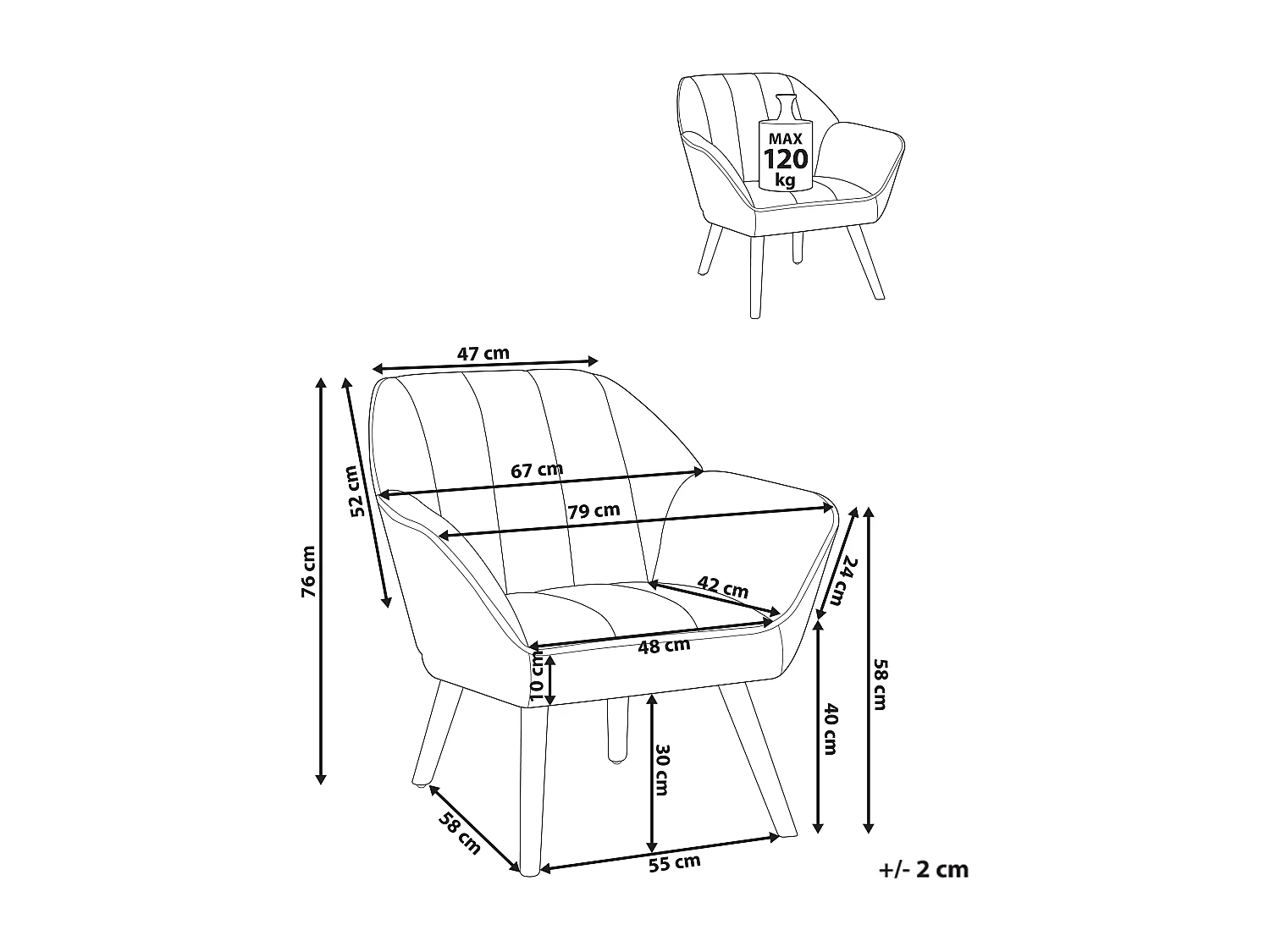 Fauteuil TORUD Tissu Vert
