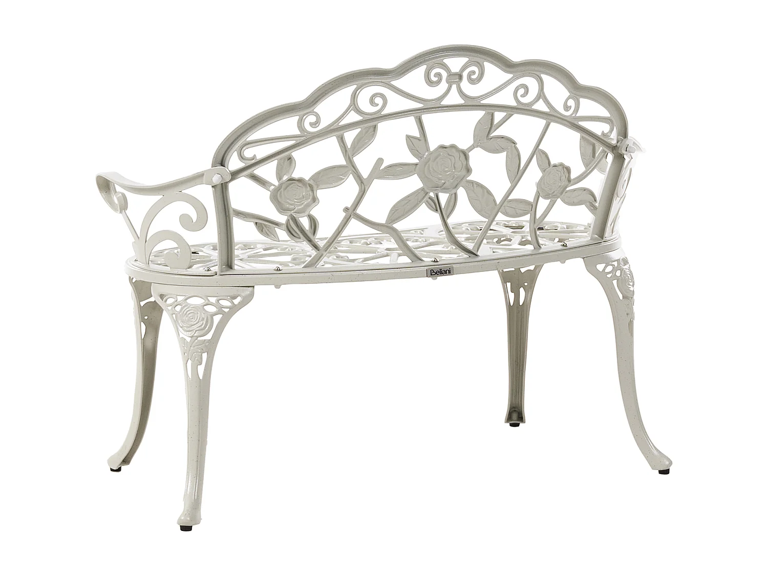 Banc de jardin PIURA 88 cm Métal Blanc