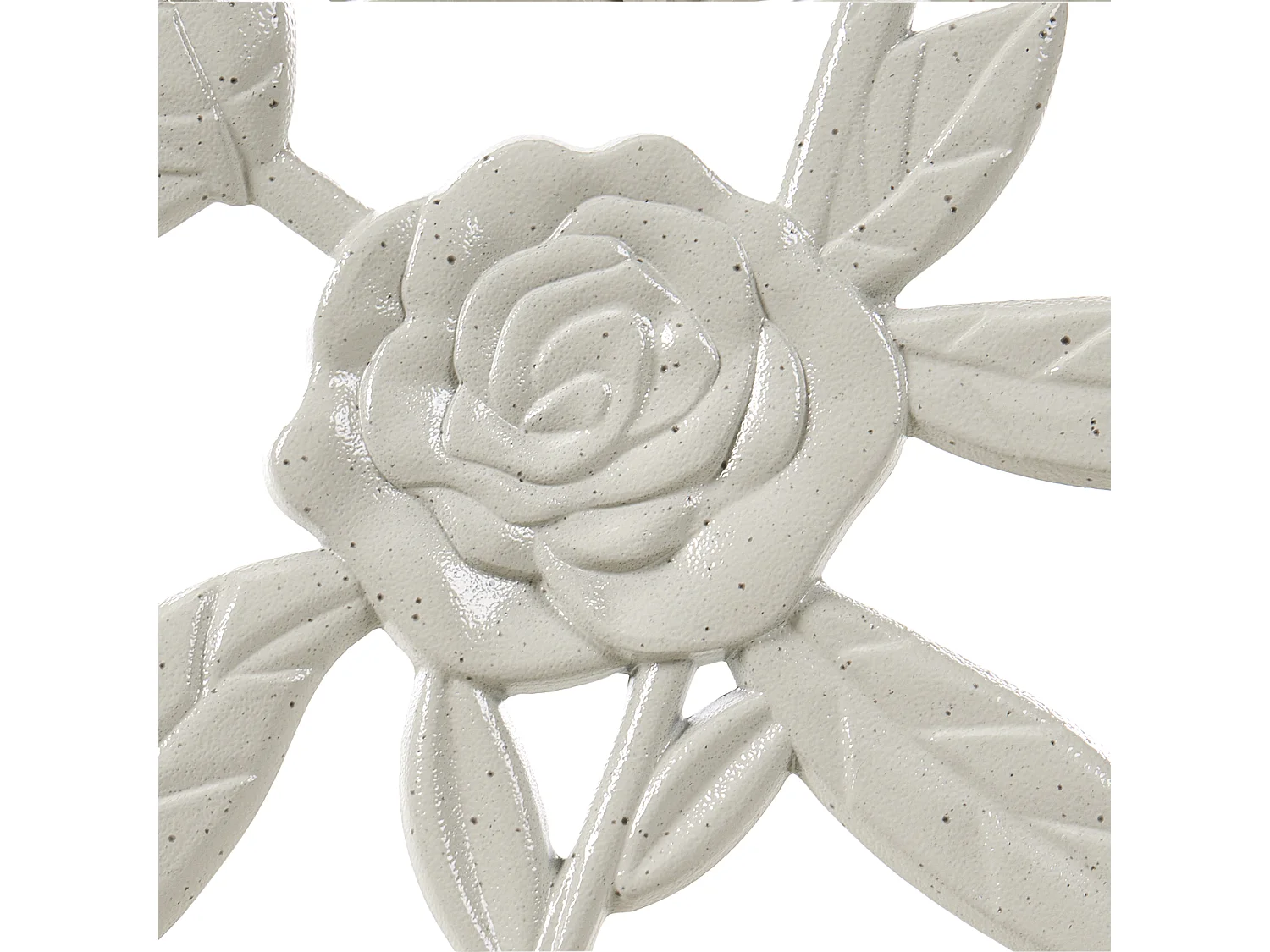 Banc de jardin PIURA 88 cm Métal Blanc