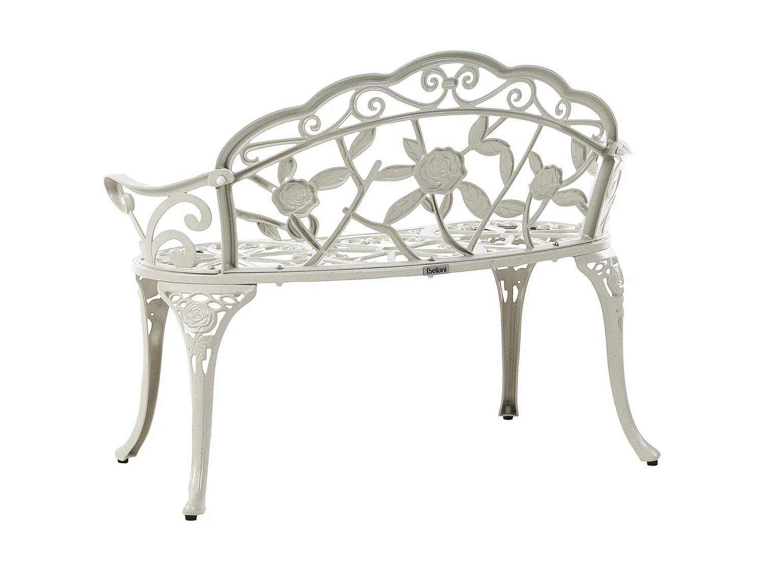 Banc de jardin PIURA 88 cm Métal Blanc