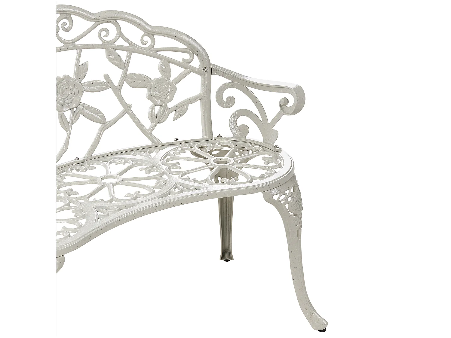 Banc de jardin PIURA 88 cm Métal Blanc