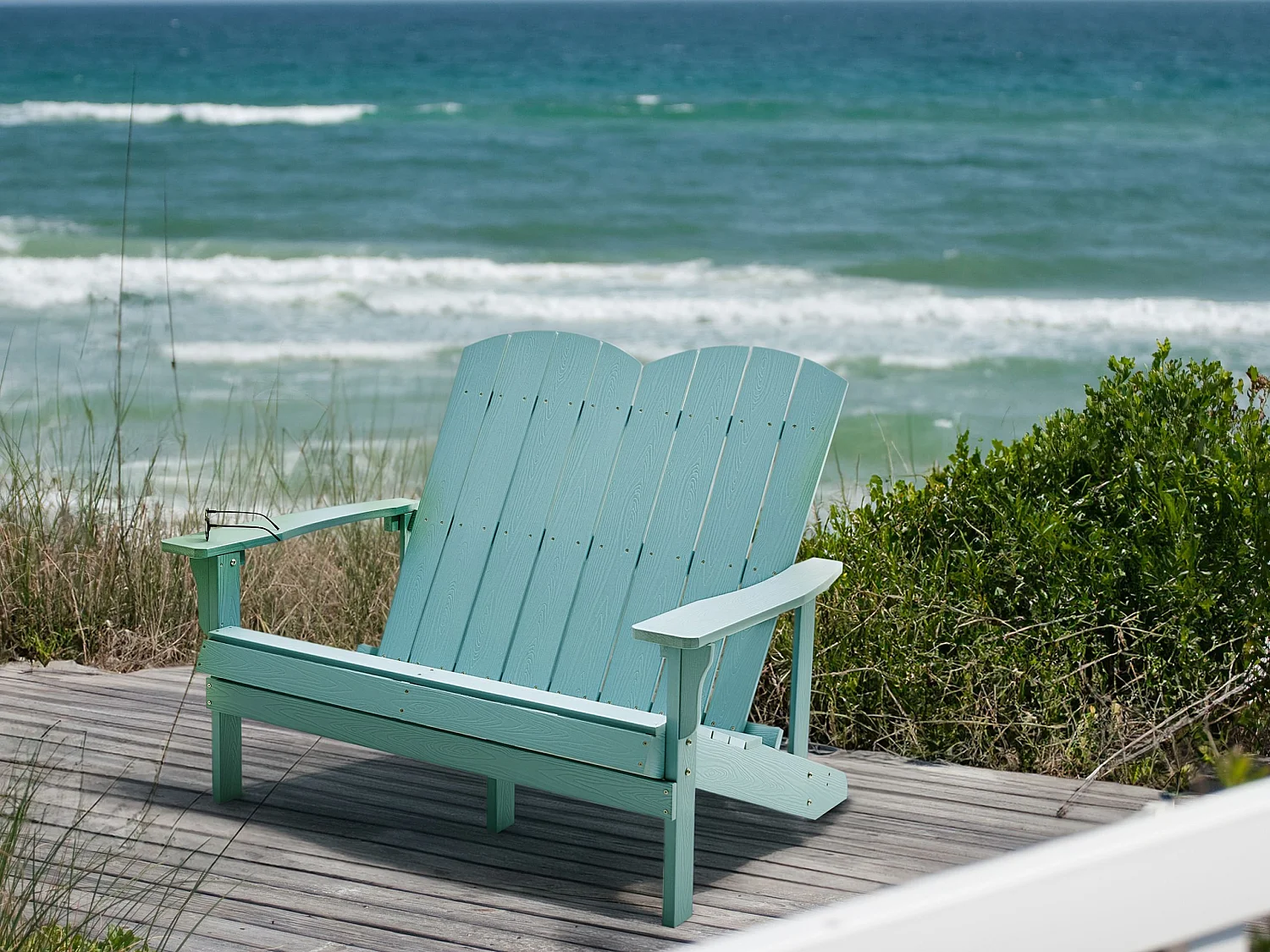 Banc de jardin ADIRONDACK 125 cm Bleu clair
