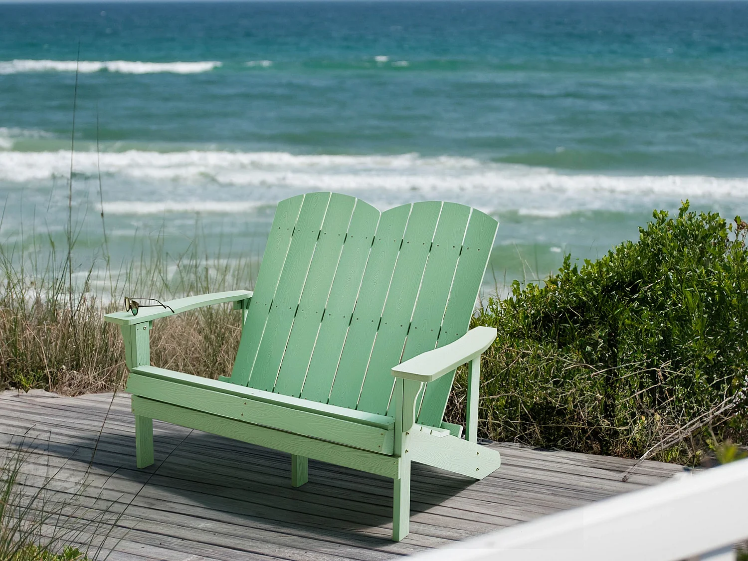 Banc de jardin ADIRONDACK 125 cm Vert clair