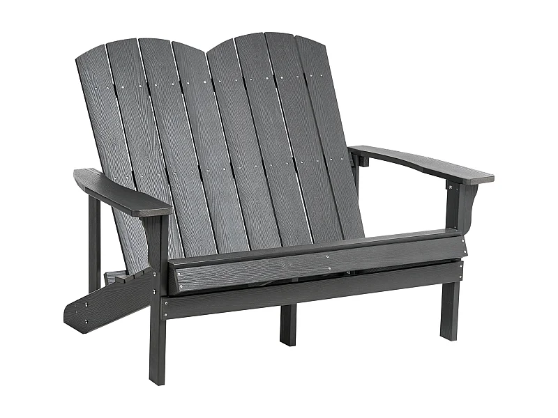 Banc de jardin ADIRONDACK 125 cm Gris foncé