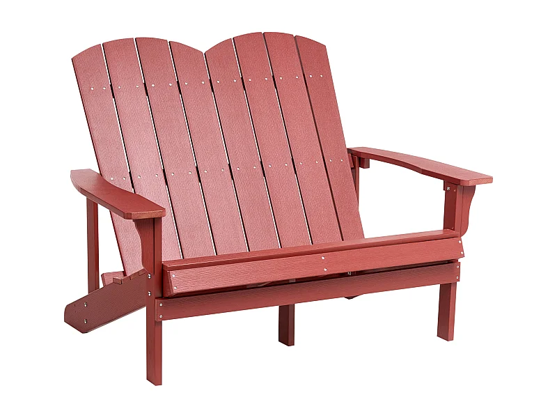 Banc de jardin ADIRONDACK 125 cm Rouge