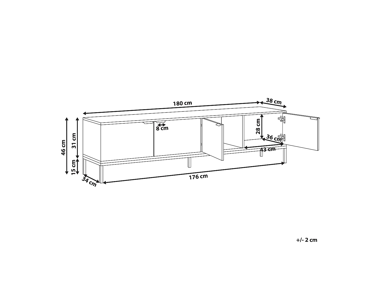 TV Stand ADELAIDE White