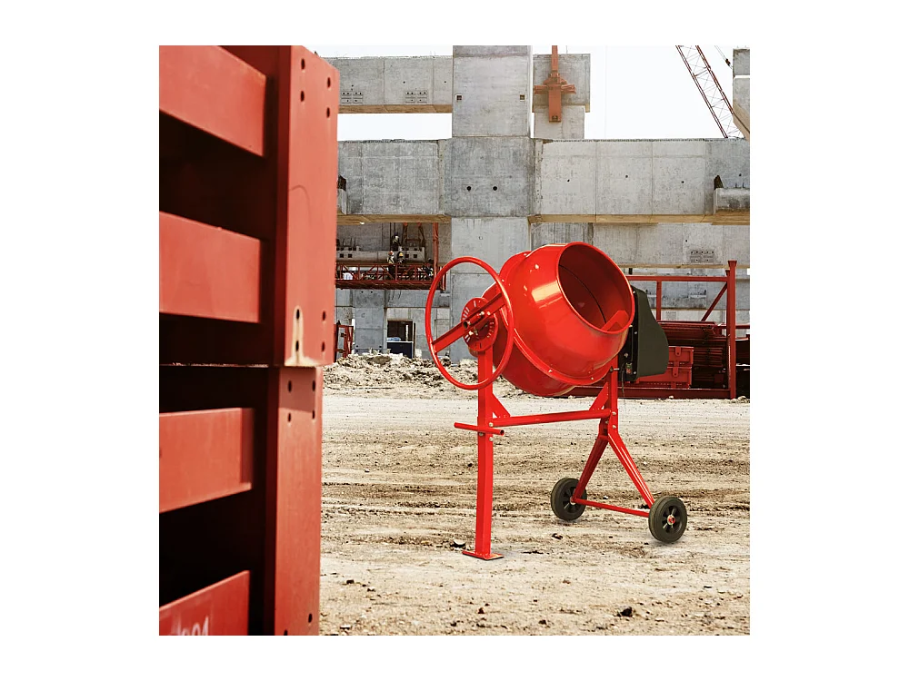 Bétonnière 160 L 650 W – cadre acier renforcé – sur roues
