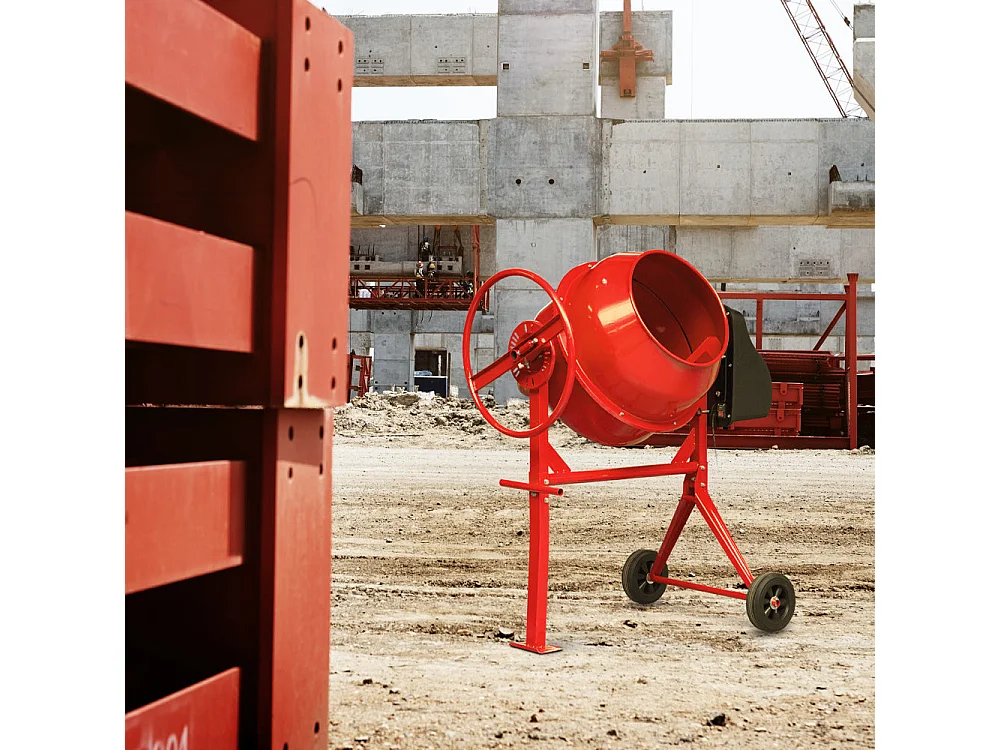 Bétonnière 160 L 650 W – cadre acier renforcé – sur roues