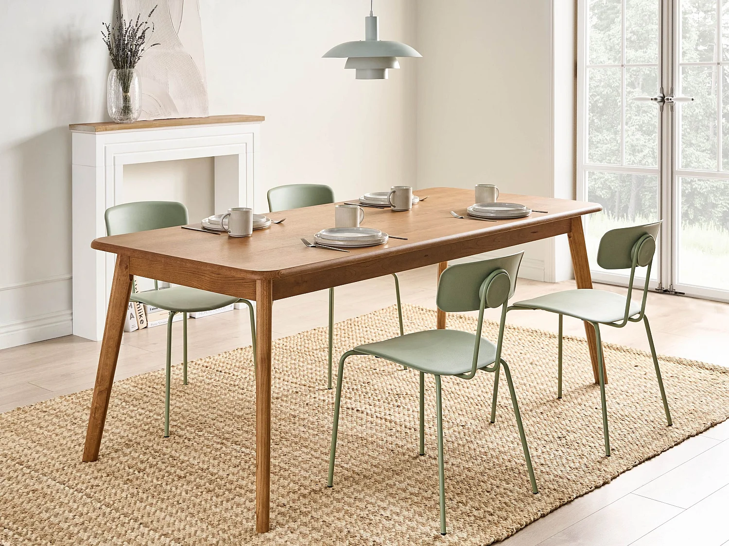 Table de repas KEHO Chêne foncé 200 cm 90 cm