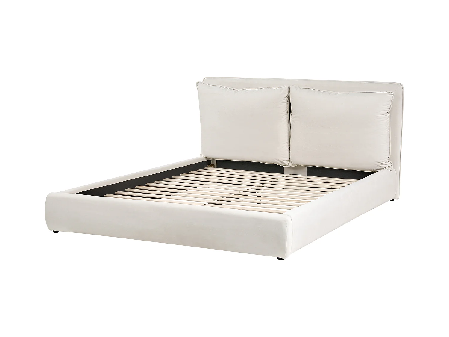 Lit à eau Tissu BAJONNA 160 x 200 cm Beige clair