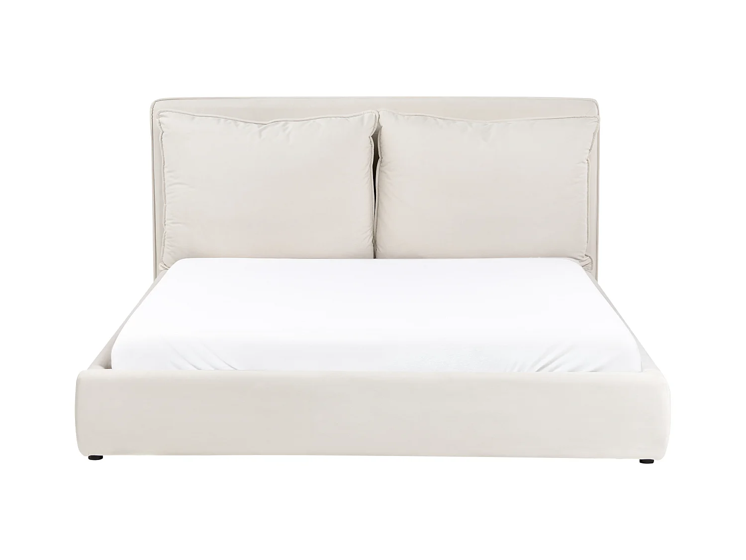 Lit à eau Tissu BAJONNA 160 x 200 cm Beige clair