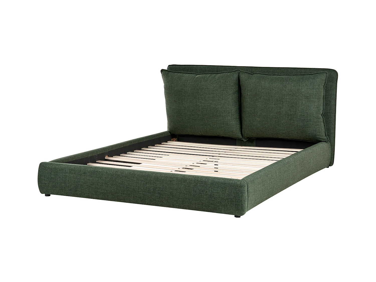 Lit à eau Tissu BAJONNA 160 x 200 cm Vert foncé