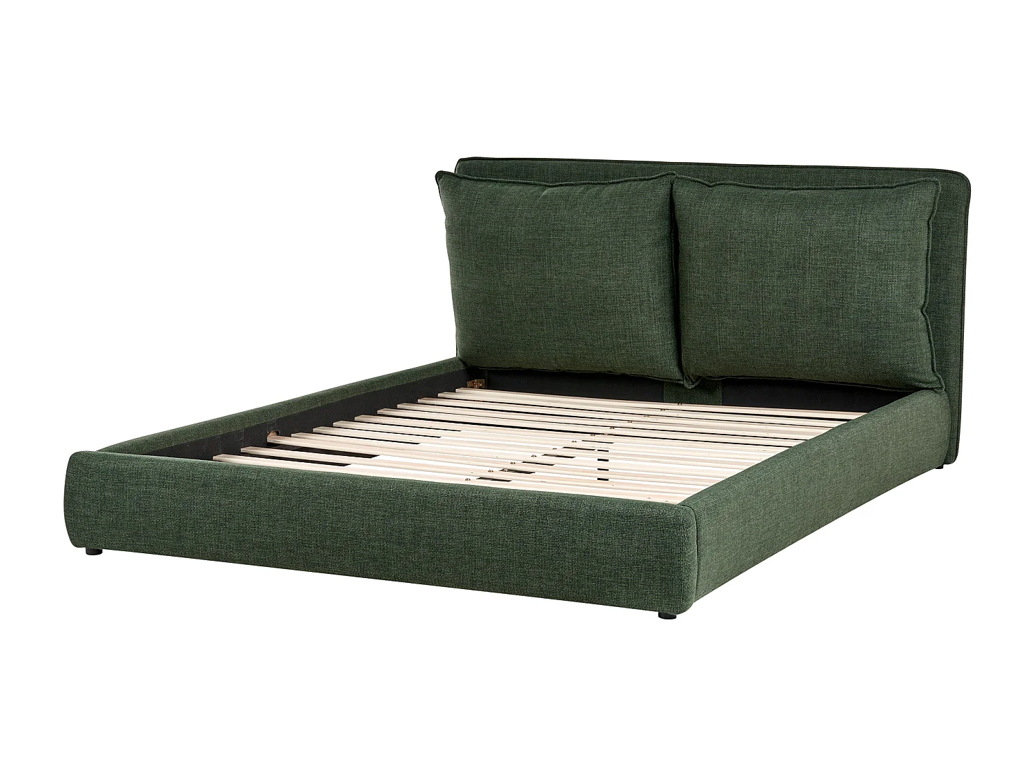 Lit à eau Tissu BAJONNA 160 x 200 cm Vert foncé