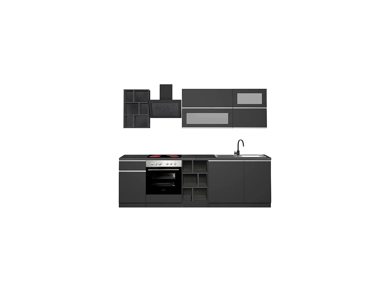 Cuisine Complète Sources, Modulable Made in Italy, Blanc Brillant