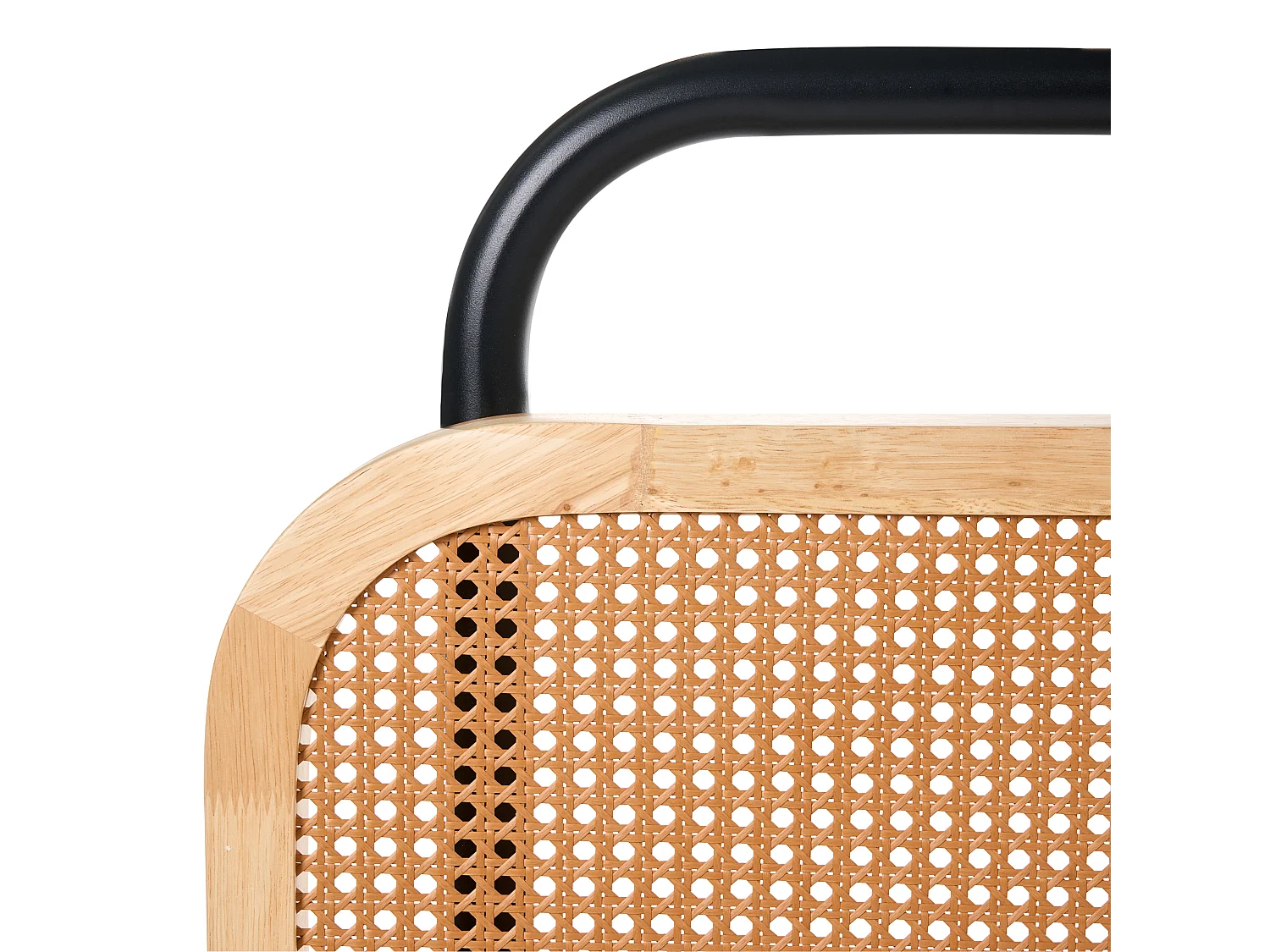 Lit avec sommier Rotin BOUSSICOURT 140 x 200 cm Marron clair