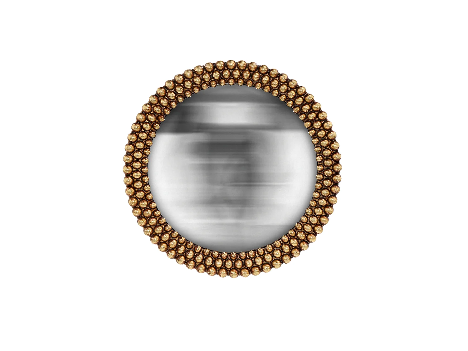 Miroir perles convexe doré 17.3cm