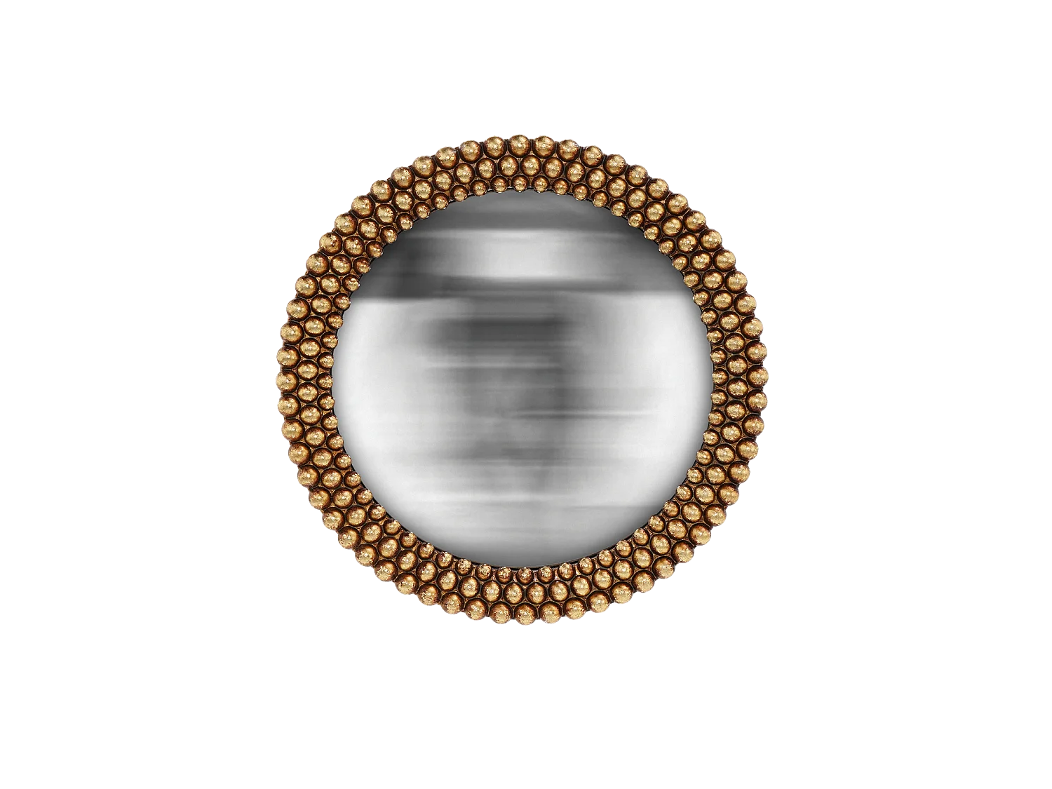 Miroir perles convexe doré 17.3cm