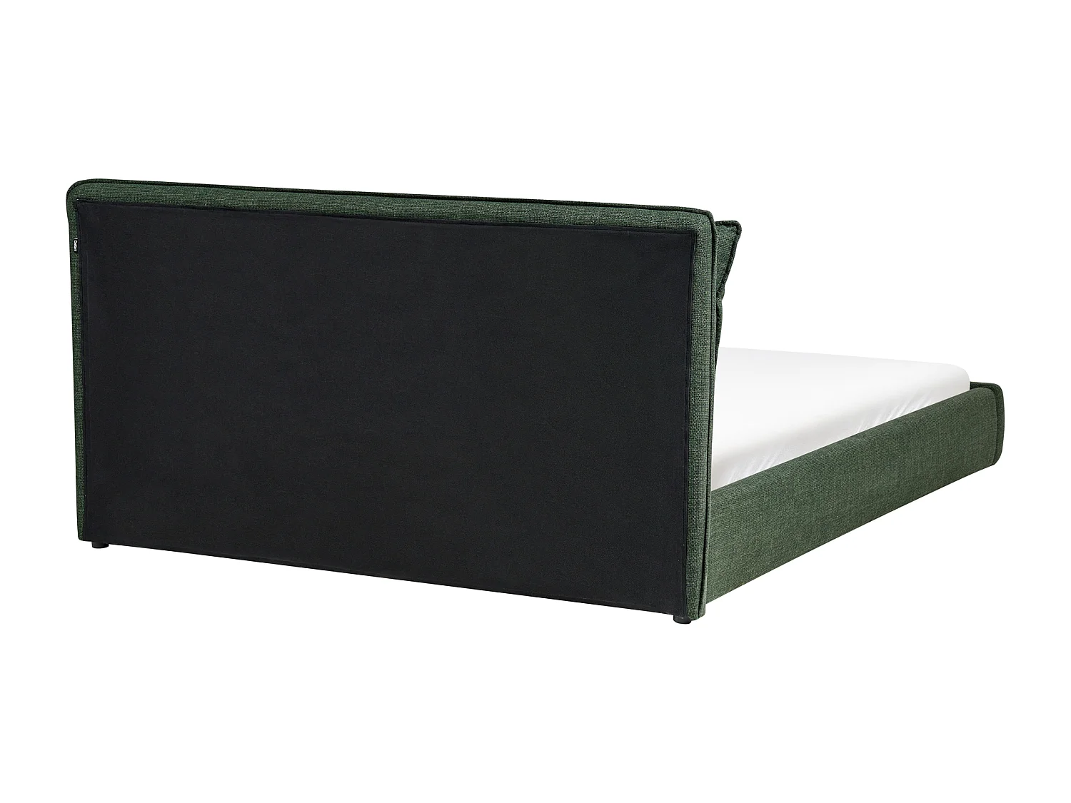 Lit avec sommier Tissu BAJONNA 160 x 200 cm Vert foncé