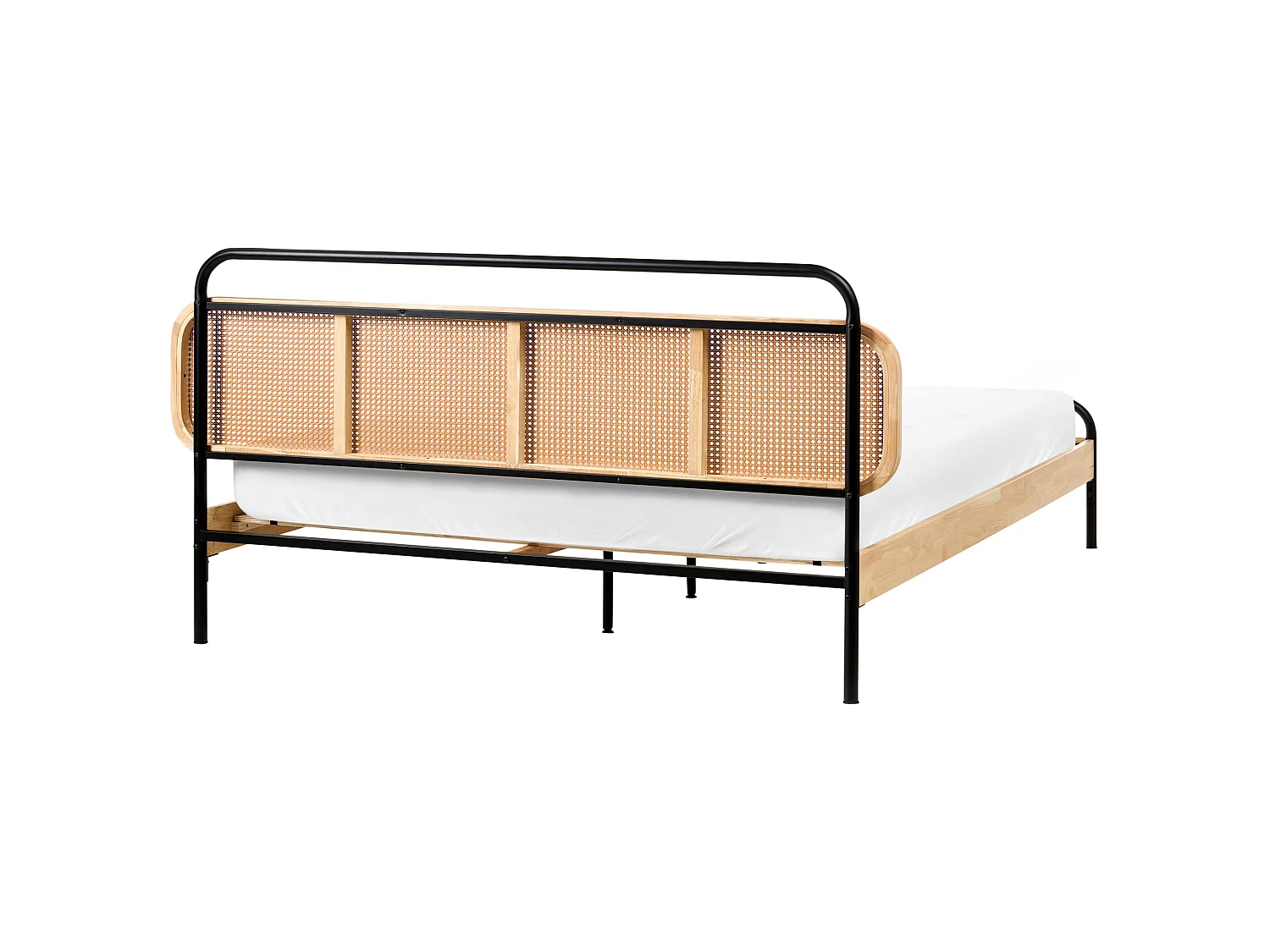 Bed Rattan BOUSSICOURT 180 x 200 cm (EU Super King) Light Brown