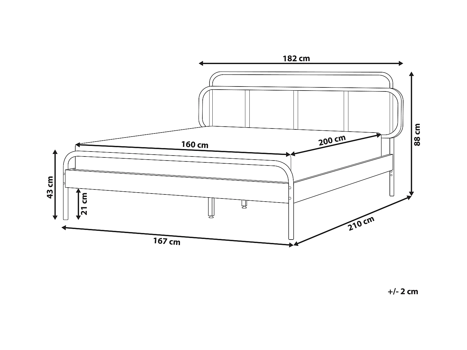 Lit avec sommier Rotin BOUSSICOURT 160 x 200 cm Marron clair