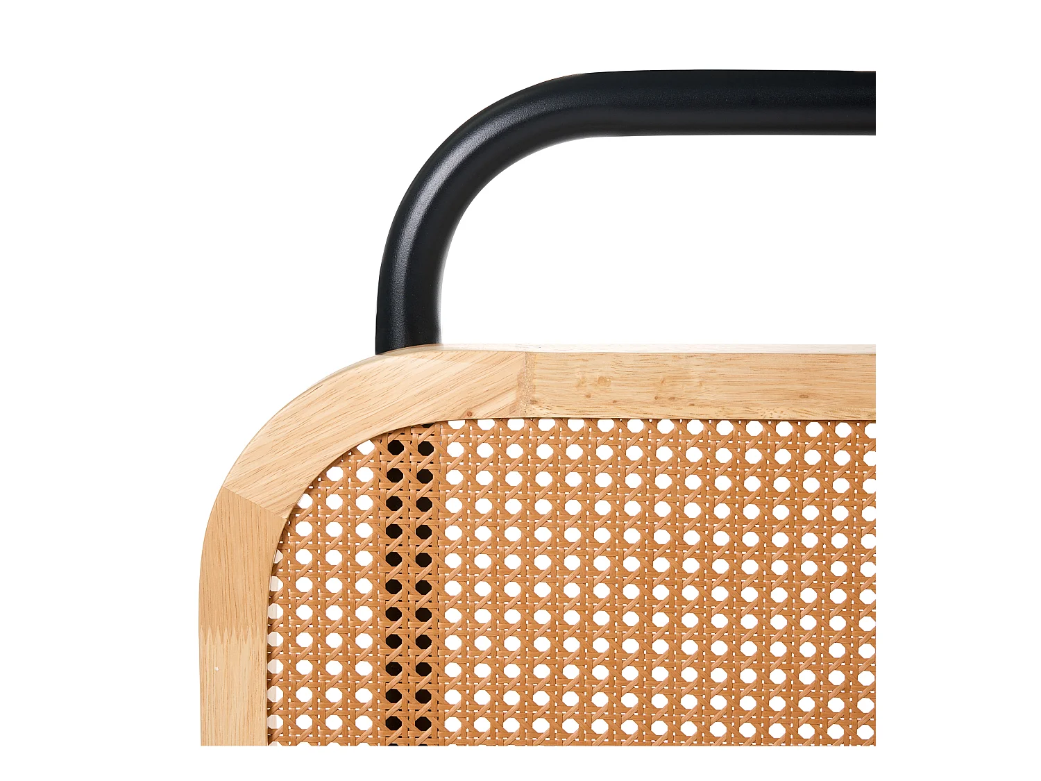 Lit avec sommier Rotin BOUSSICOURT 160 x 200 cm Marron clair