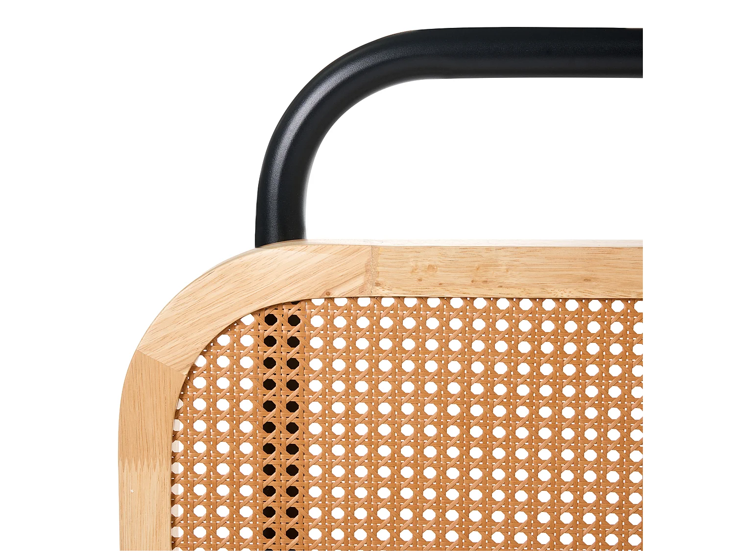 Lit avec sommier Rotin BOUSSICOURT 160 x 200 cm Marron clair