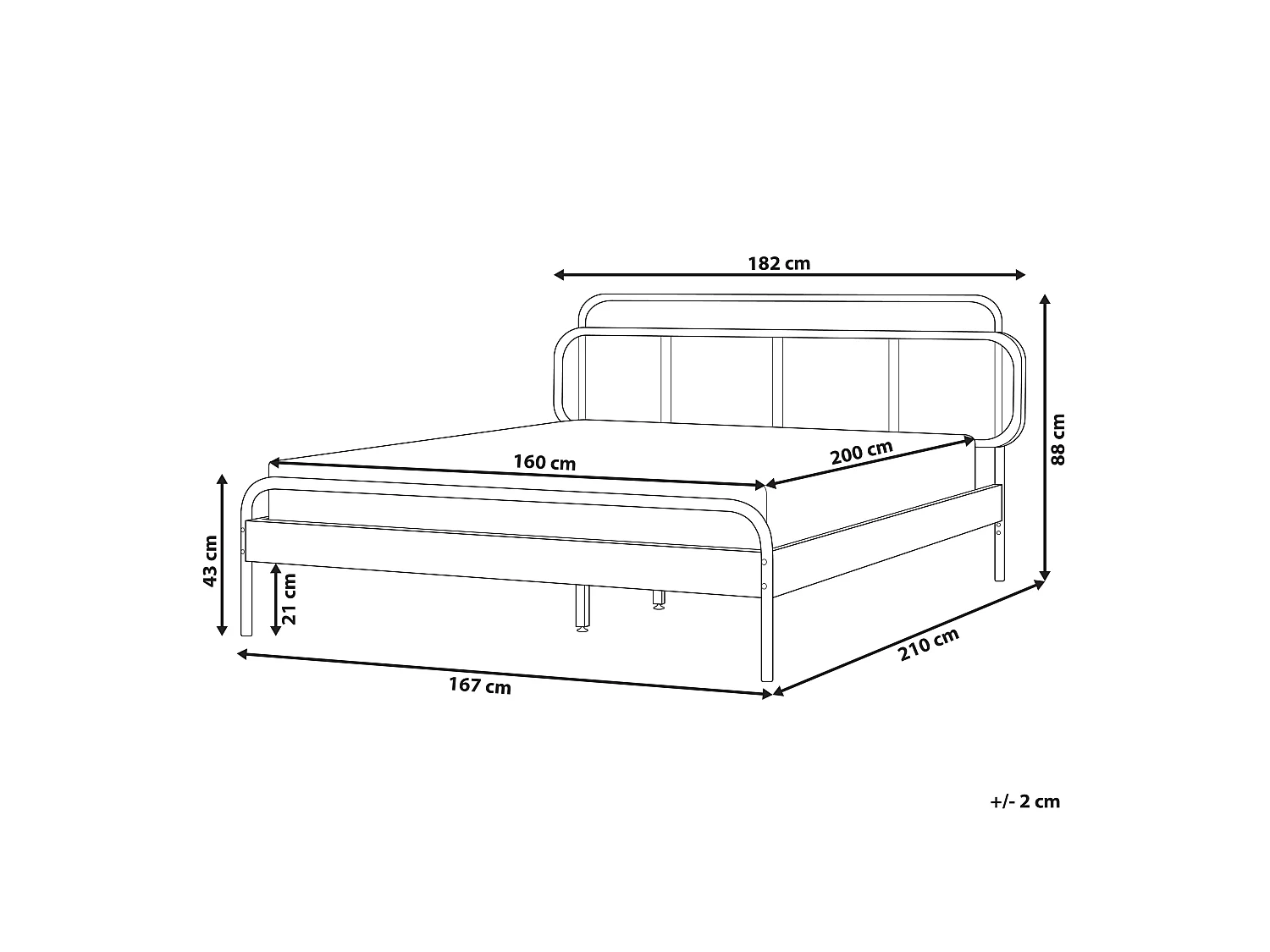 Bed Rattan BOUSSICOURT 160 x 200 cm (EU King Size) Light Brown
