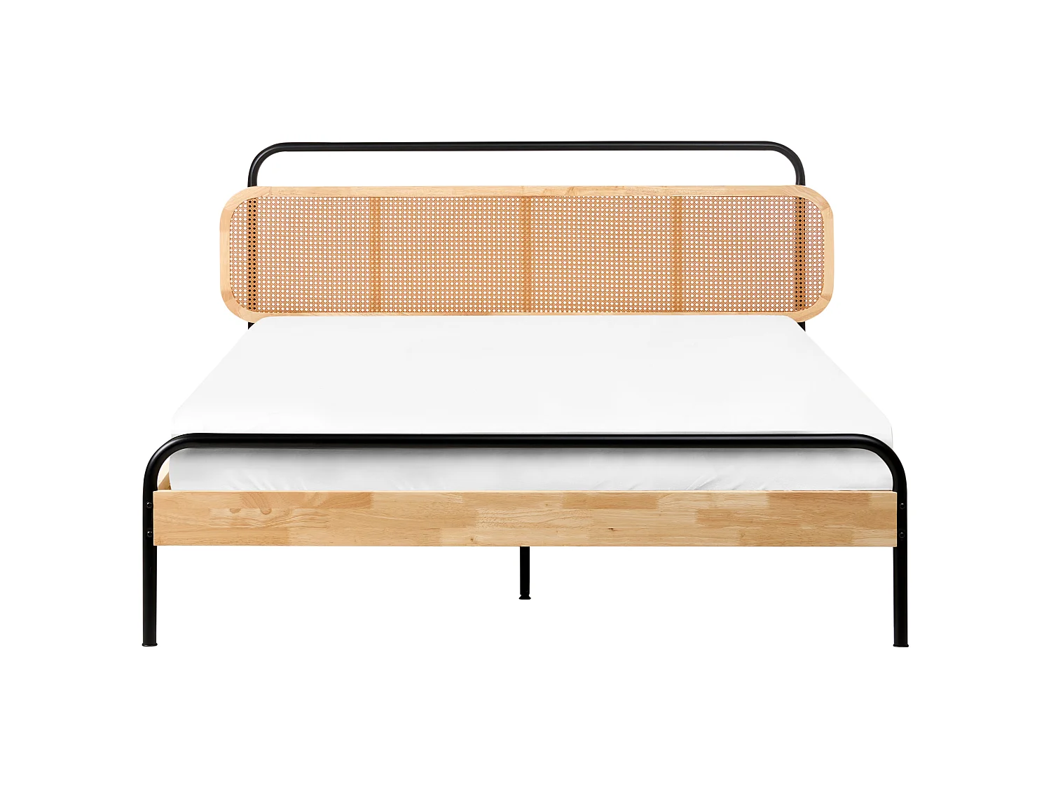 Bed Rattan BOUSSICOURT 160 x 200 cm (EU King Size) Light Brown