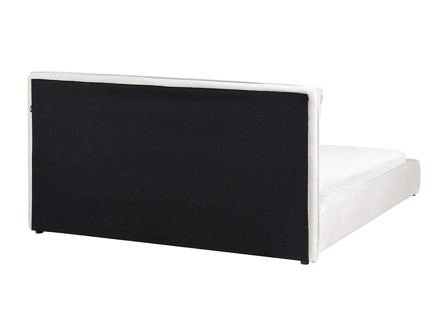 Lit avec sommier Tissu BAJONNA 160 x 200 cm Beige clair