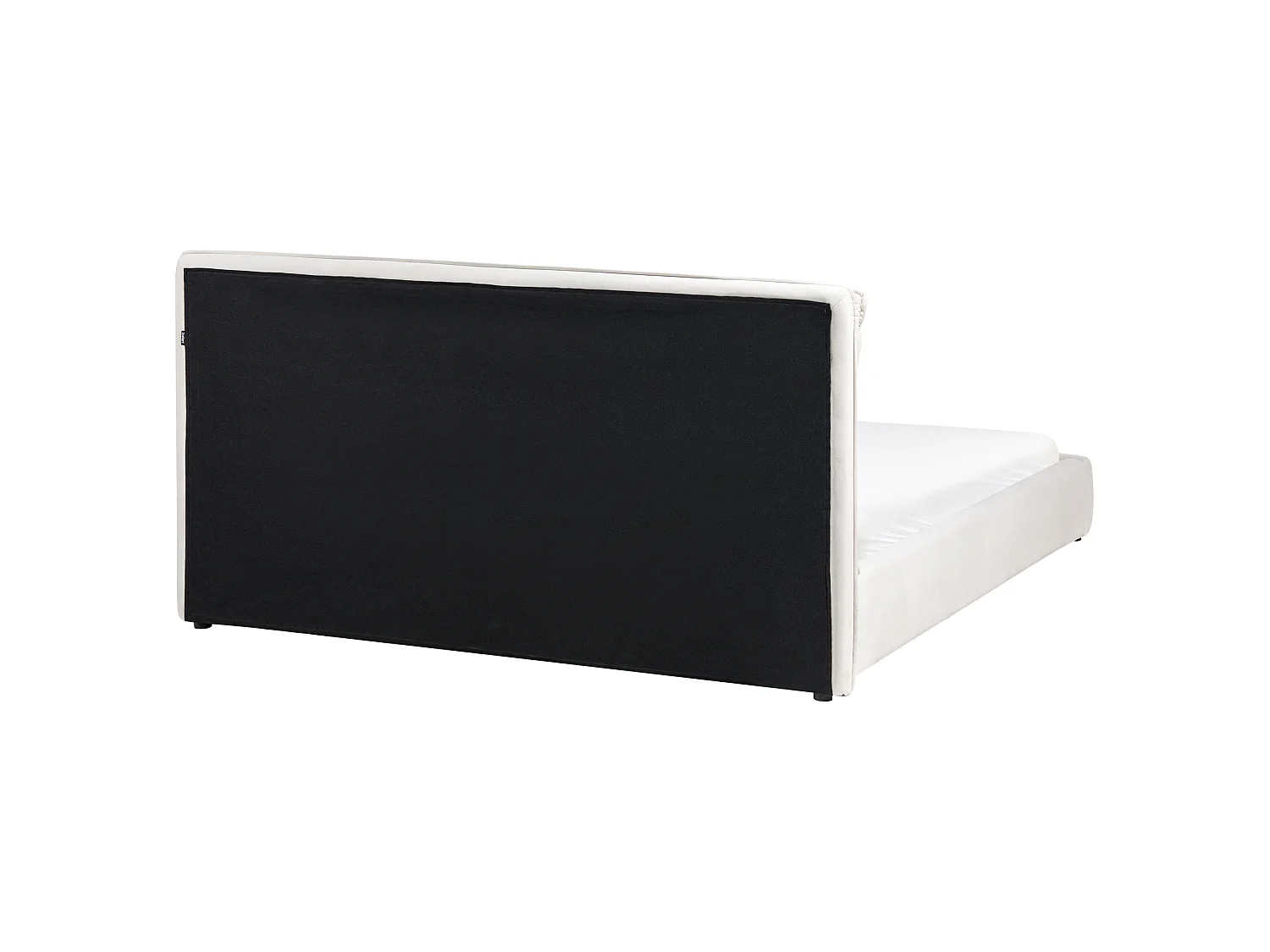 Lit avec sommier Tissu BAJONNA 160 x 200 cm Beige clair
