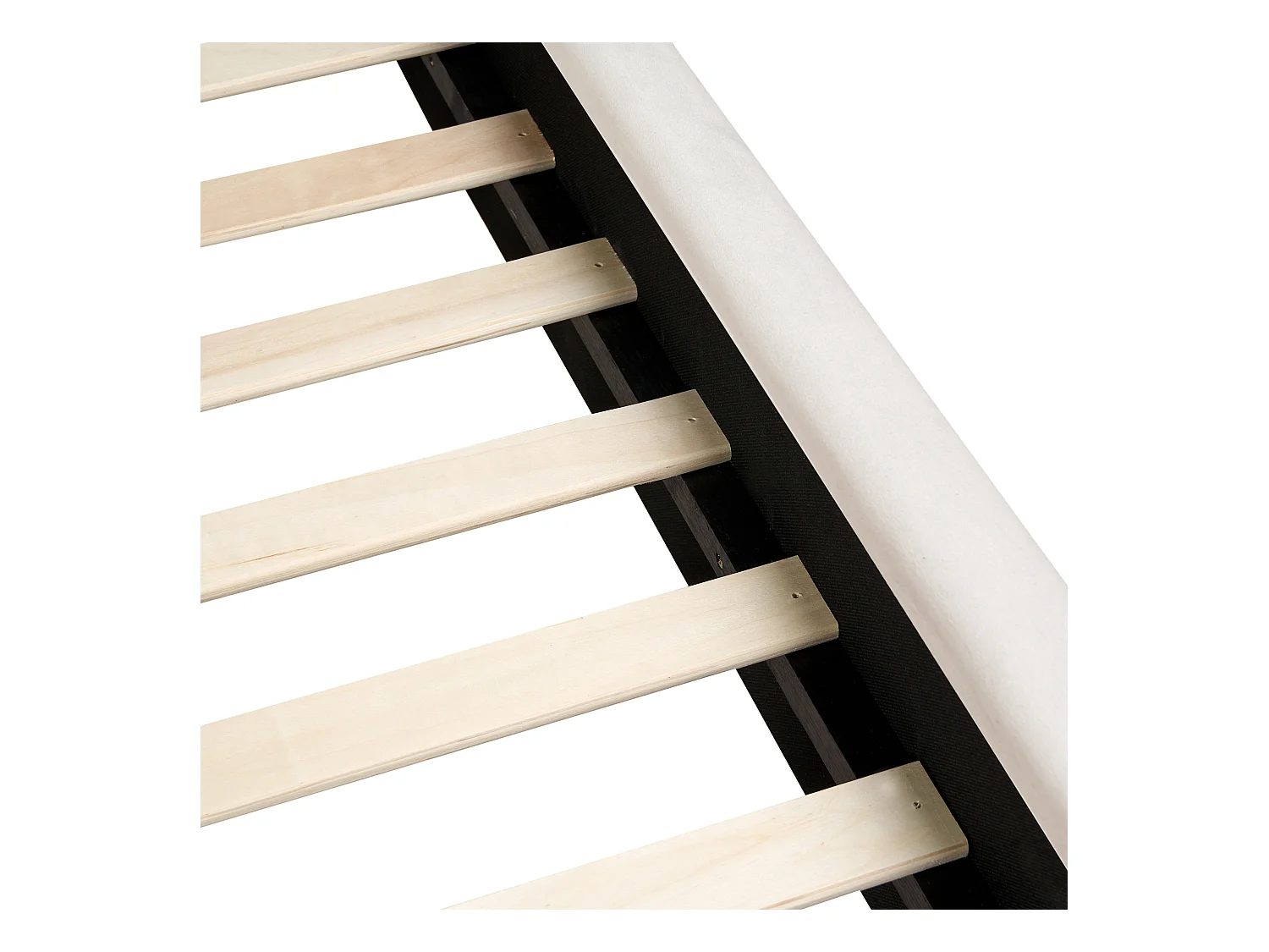 Lit avec sommier Tissu BAJONNA 180 x 200 cm Beige clair