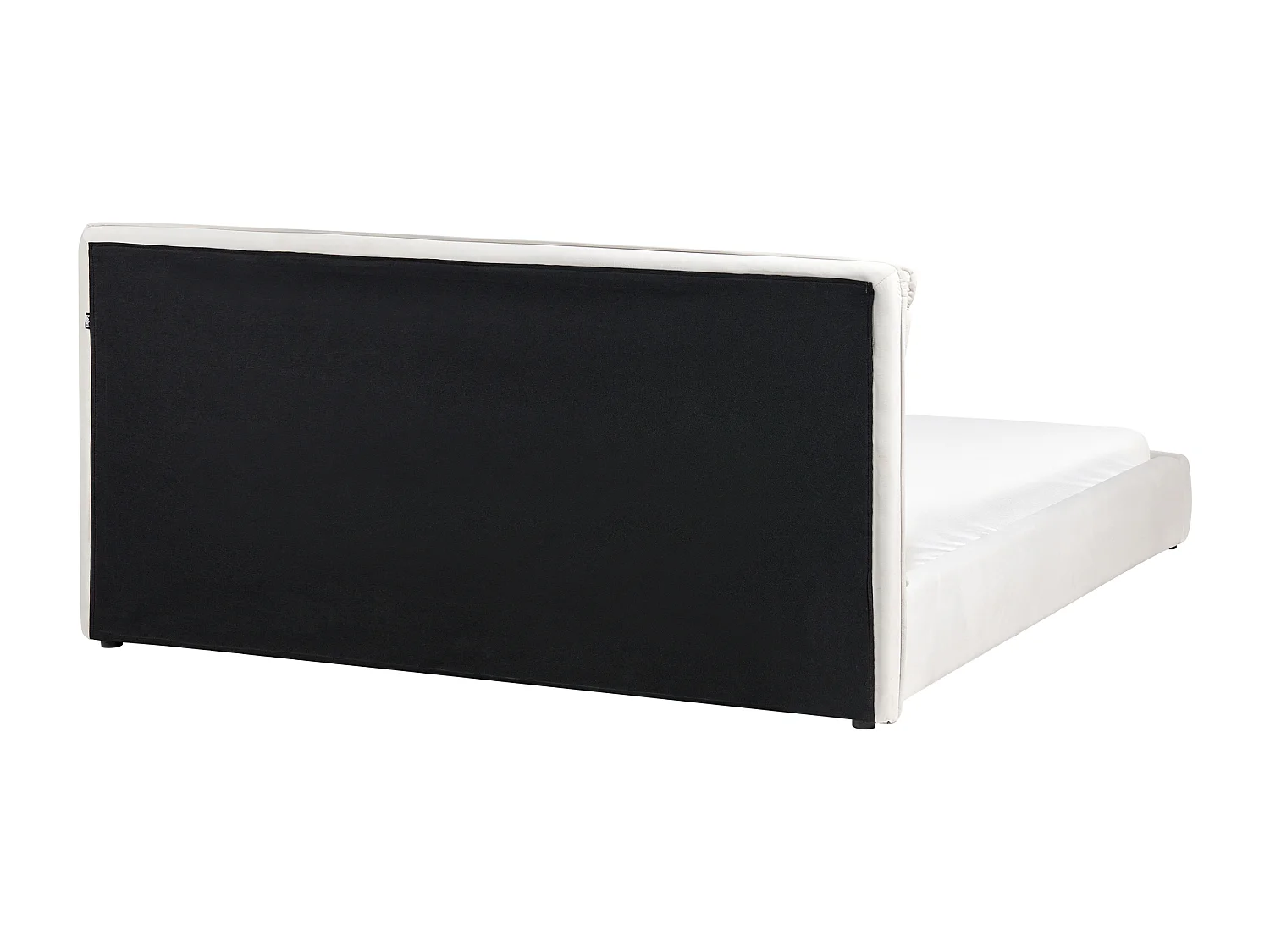 Lit avec sommier Tissu BAJONNA 180 x 200 cm Beige clair