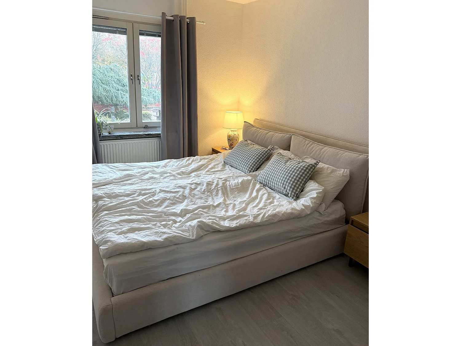 Bed Fabric BAJONNA 180 x 200 cm (EU Super King) Light Beige