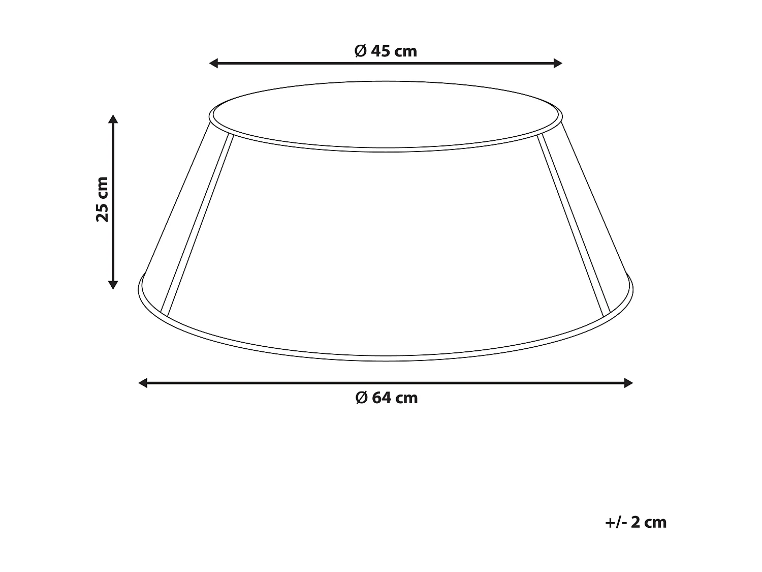 Jupe de sapin de Noël LAPUA Métal Doré 64 cm