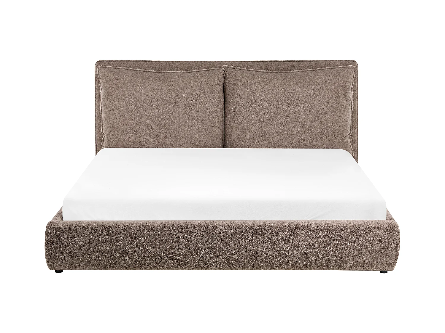 Lit avec sommier Bouclé BAJONNA 160 x 200 cm Marron