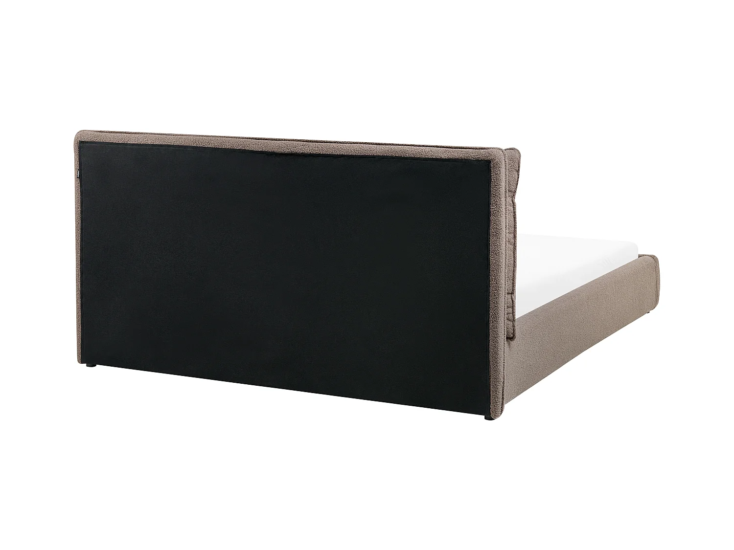 Lit avec sommier Bouclé BAJONNA 160 x 200 cm Marron