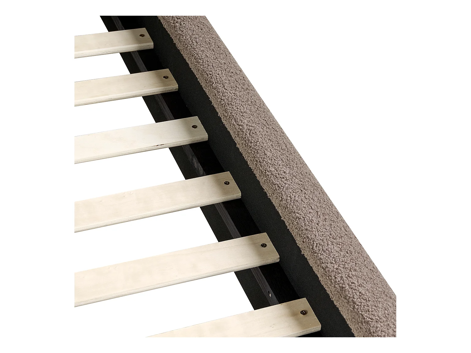 Lit avec sommier Bouclé BAJONNA 160 x 200 cm Marron