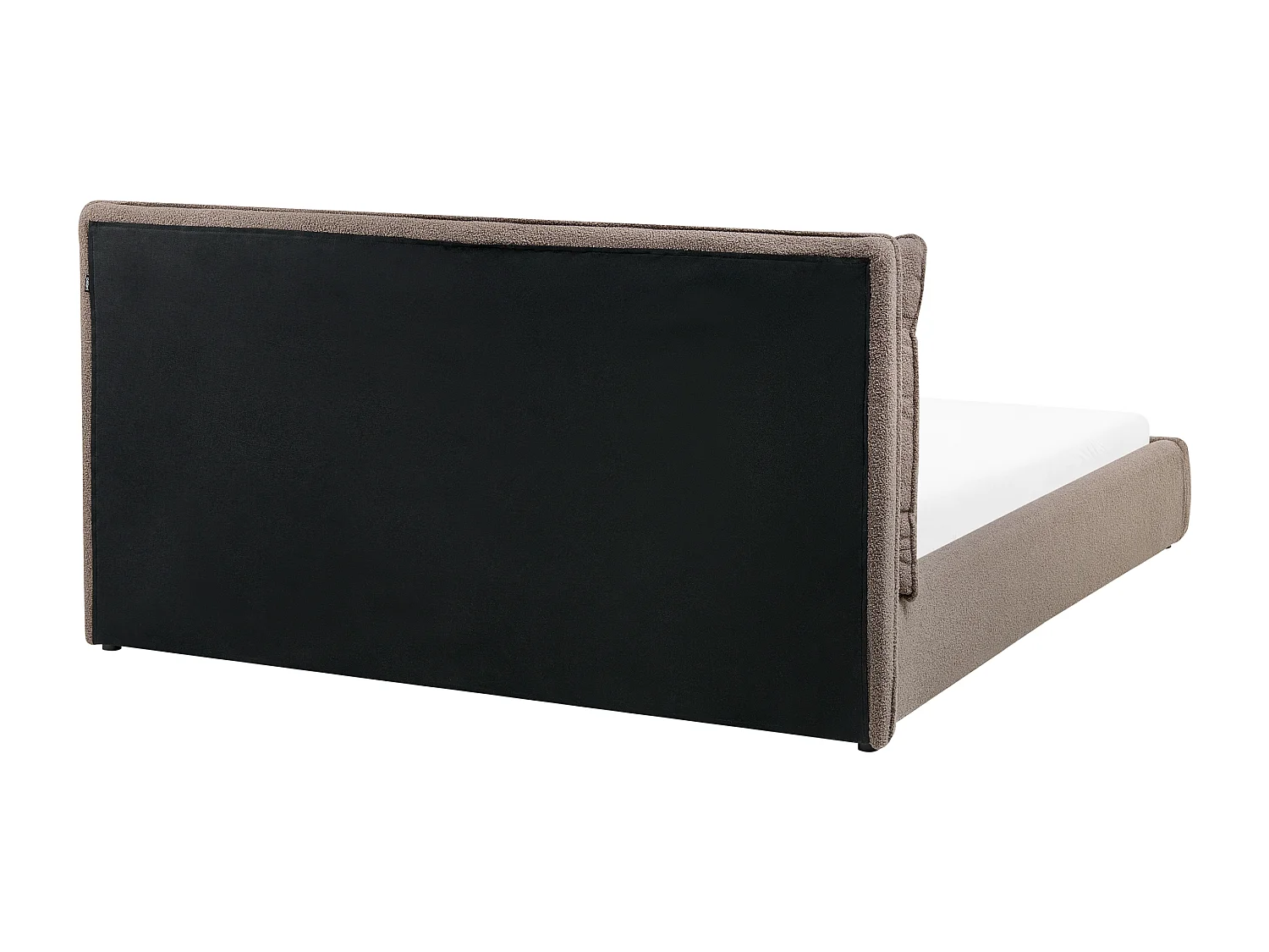 Lit avec sommier Bouclé BAJONNA 160 x 200 cm Marron