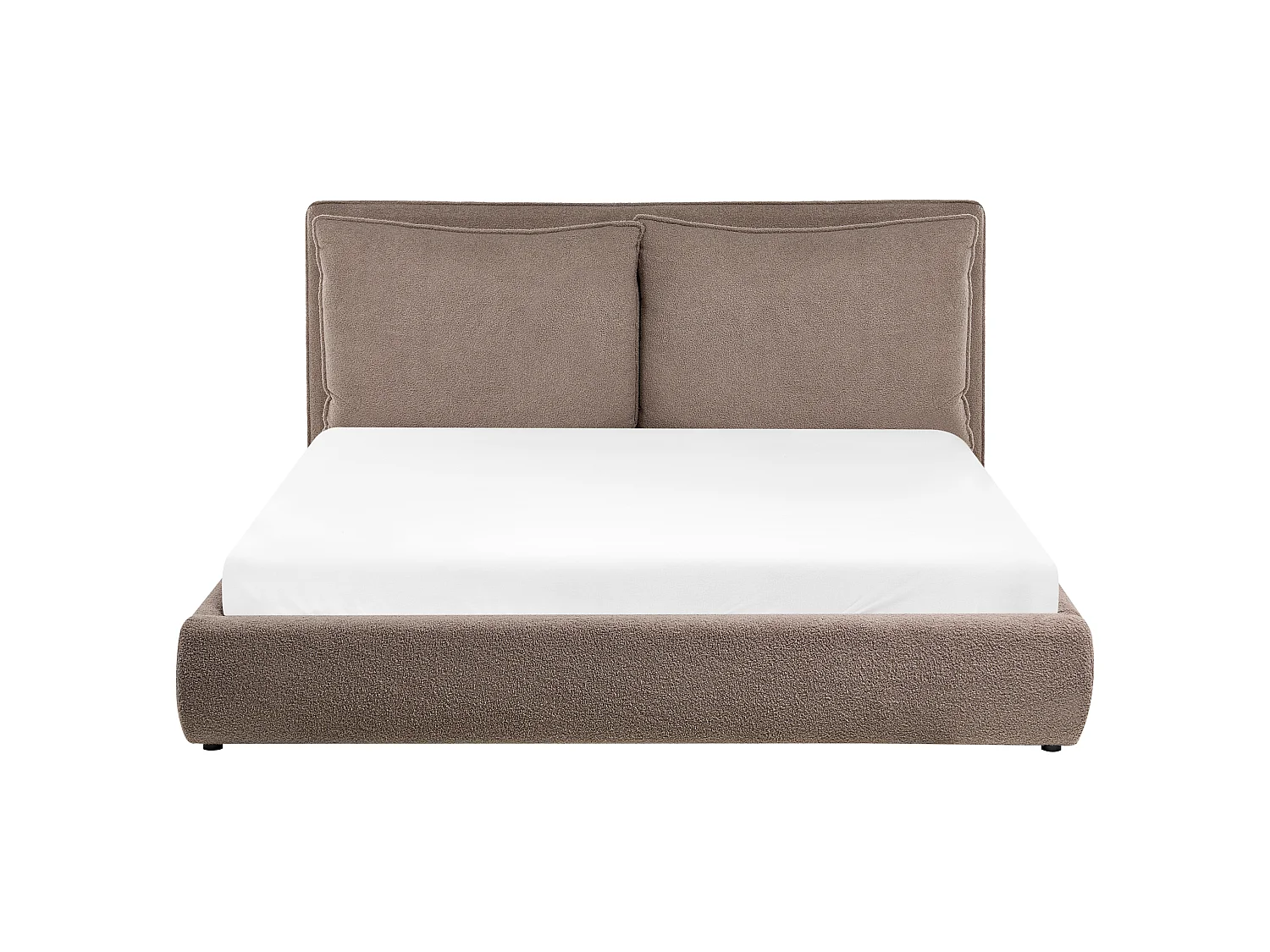 Lit avec sommier Bouclé BAJONNA 160 x 200 cm Marron
