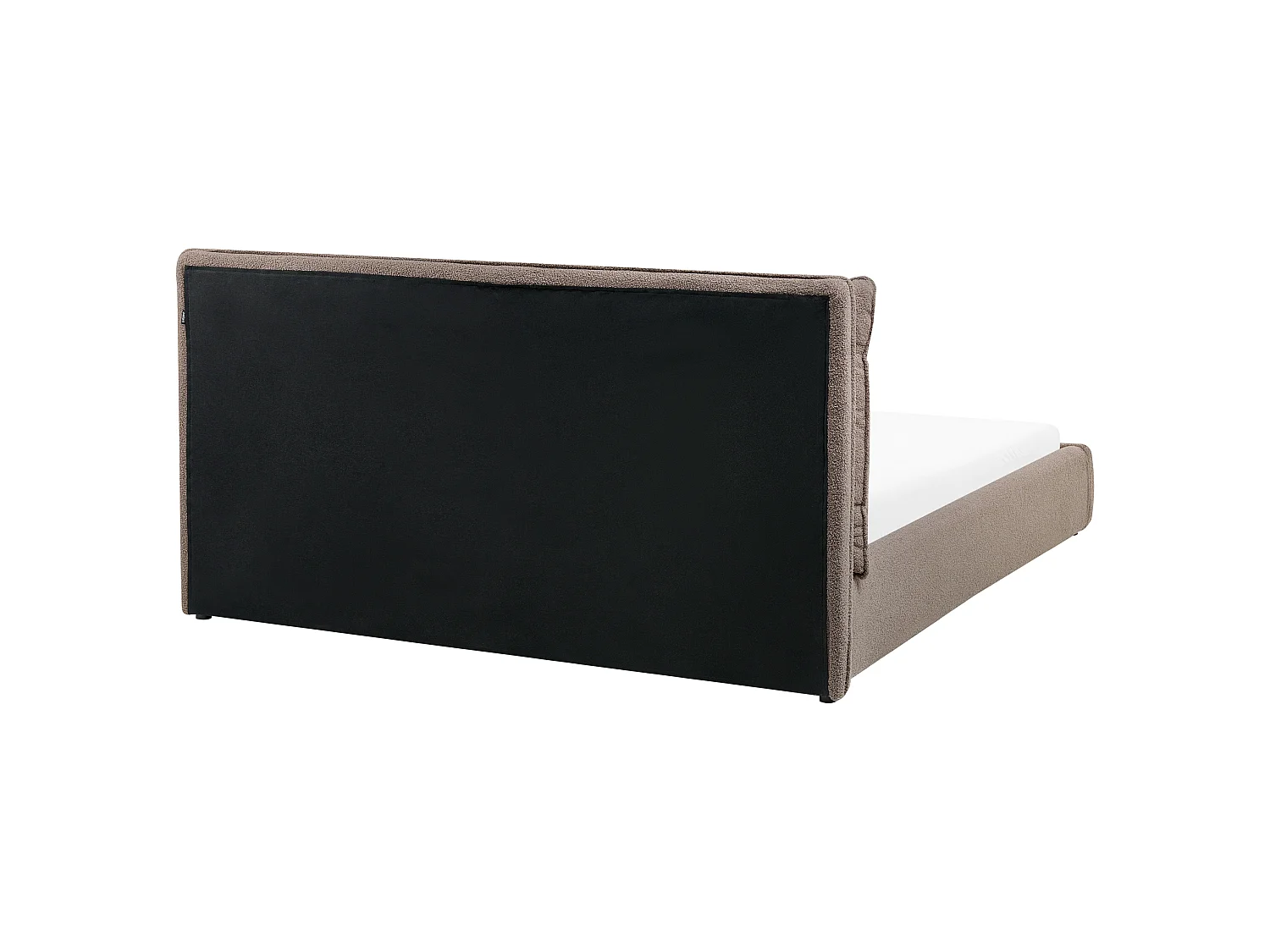 Lit avec sommier Bouclé BAJONNA 160 x 200 cm Marron